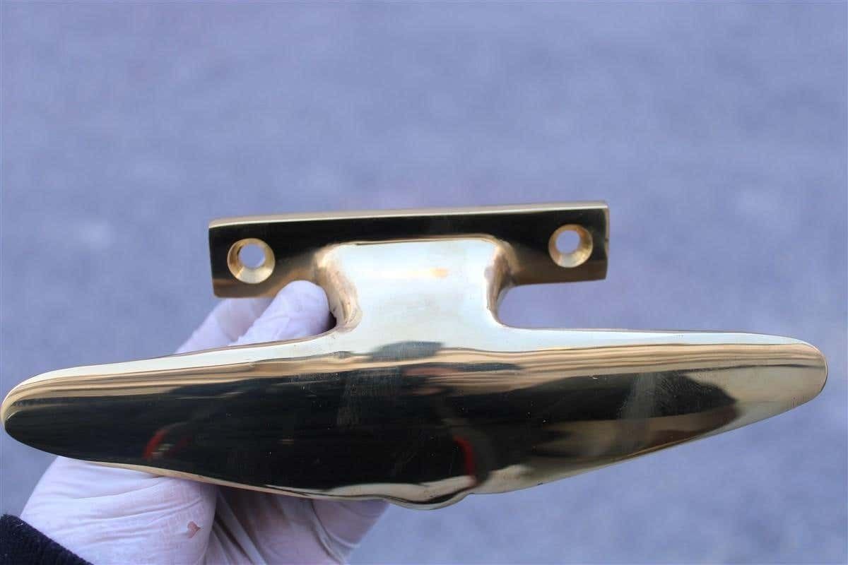 Home Fixtures Mid Century Pair Of Italian 1950s Handles Solid Brass Gold Airplane Tail Italy photo