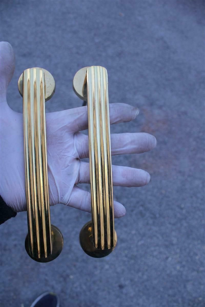Mid Century Italian Handles In Solid Brass Rational Minimal Design Gold photo furniture