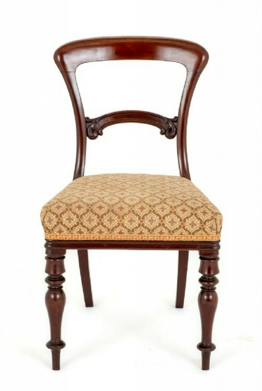 Set Victorian Dining Chairs Balloon Back Mahogany photo buy
