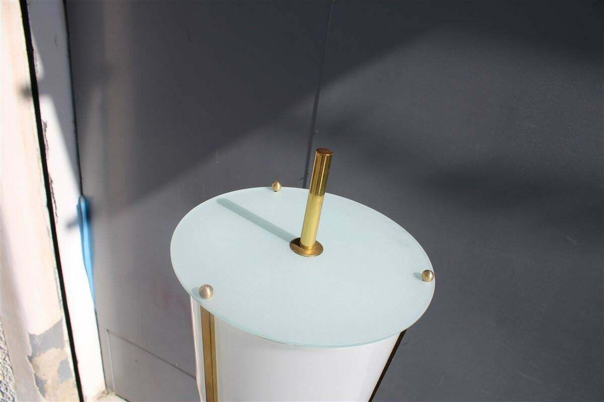 Midcentury Italian Floor Lamp Stilnovo Marble Brass Plexiglass photo buy