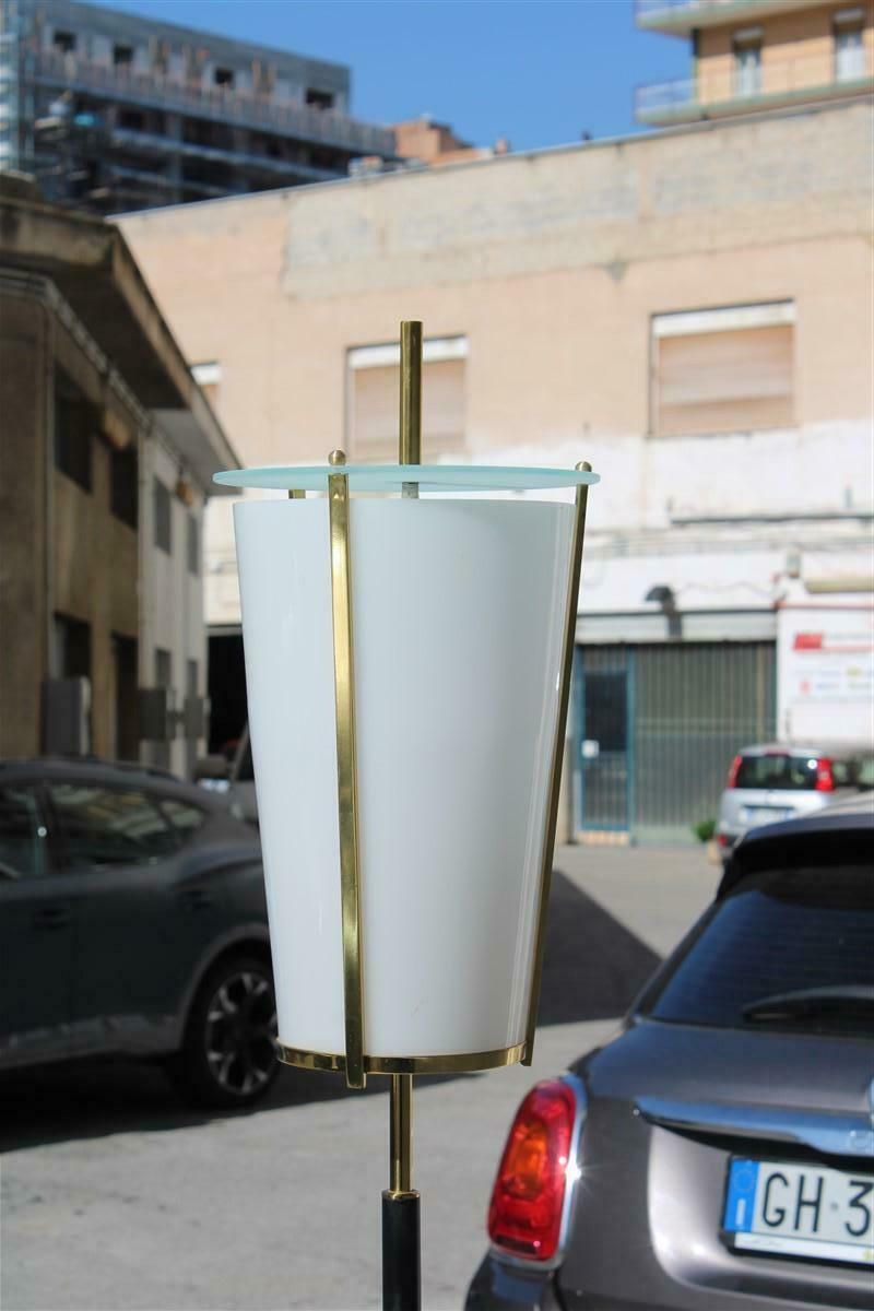 3022.0 Midcentury Italian Floor Lamp Stilnovo Marble Brass Plexiglass photo