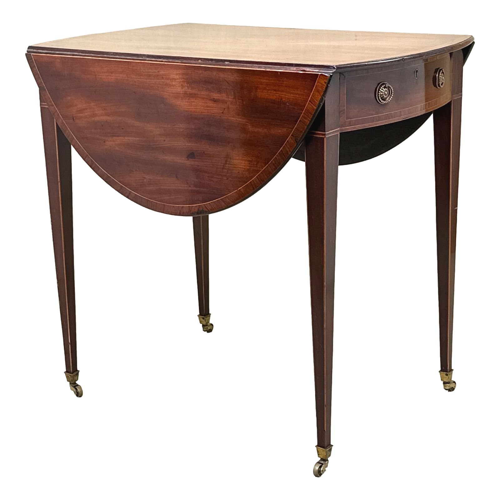 4400.0 18th Century Mahogany Oval Pembroke Table (England, Circa 1790) photo