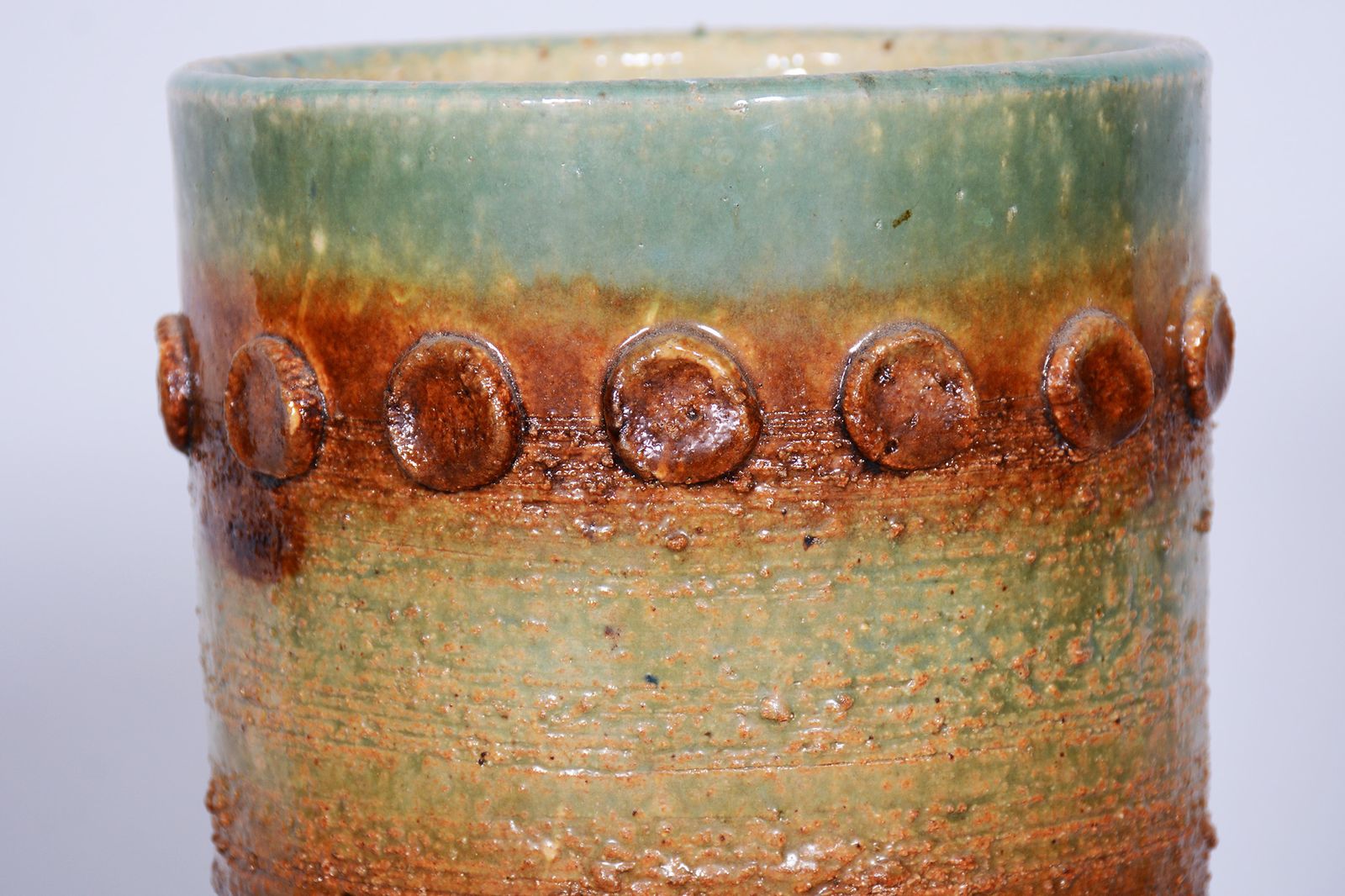 Original Mid Century Vase, Glazed Ceramics, Czechia, 1950s photo furniture