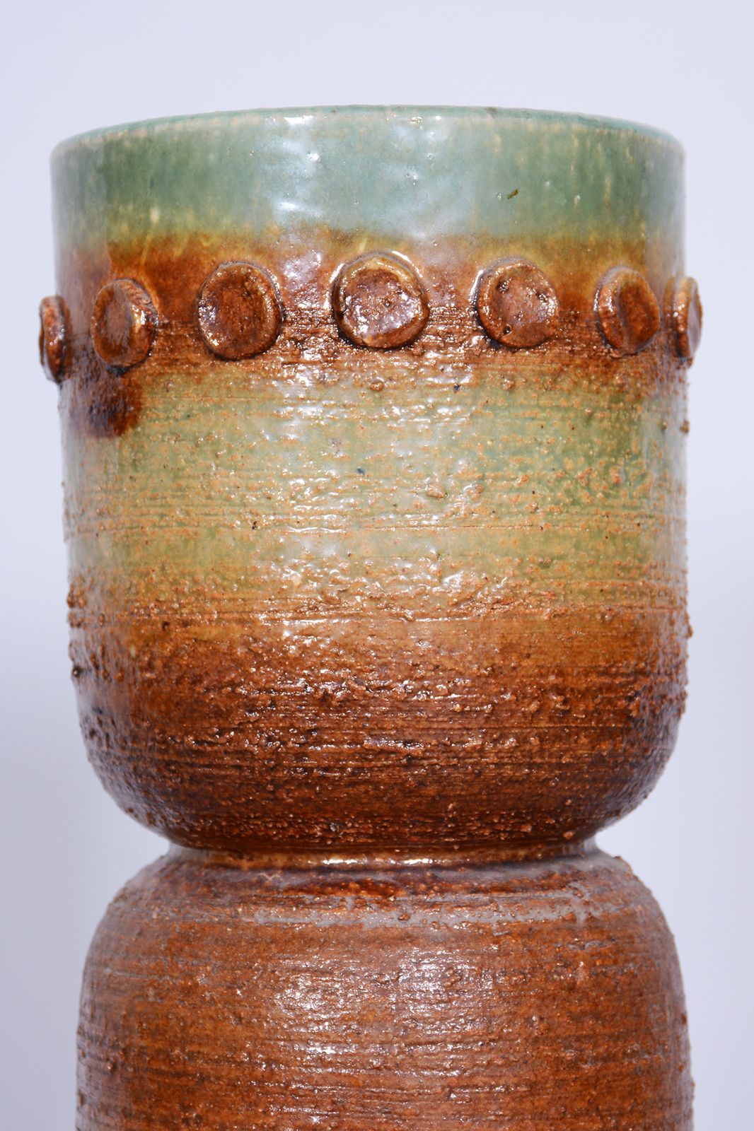 Original Mid Century Vase, Glazed Ceramics, Czechia, 1950s photo Home Decor