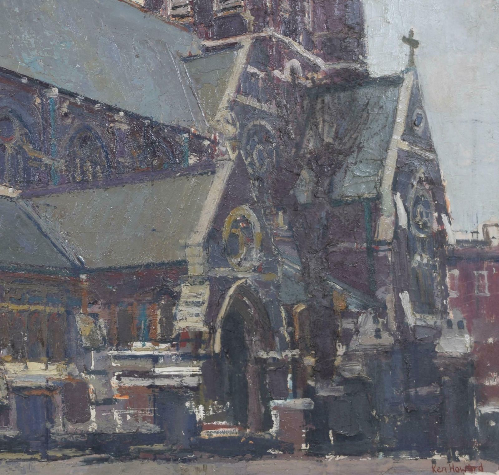 St Stephen's Church, Hampstead Oil Painting By Ken Howard Modern British Art photo furniture