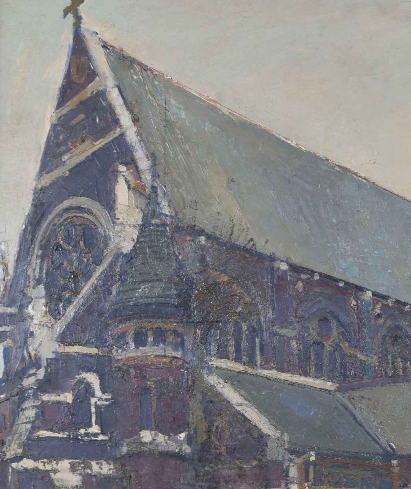 St Stephen's Church, Hampstead Oil Painting By Ken Howard Modern British Art photo Art