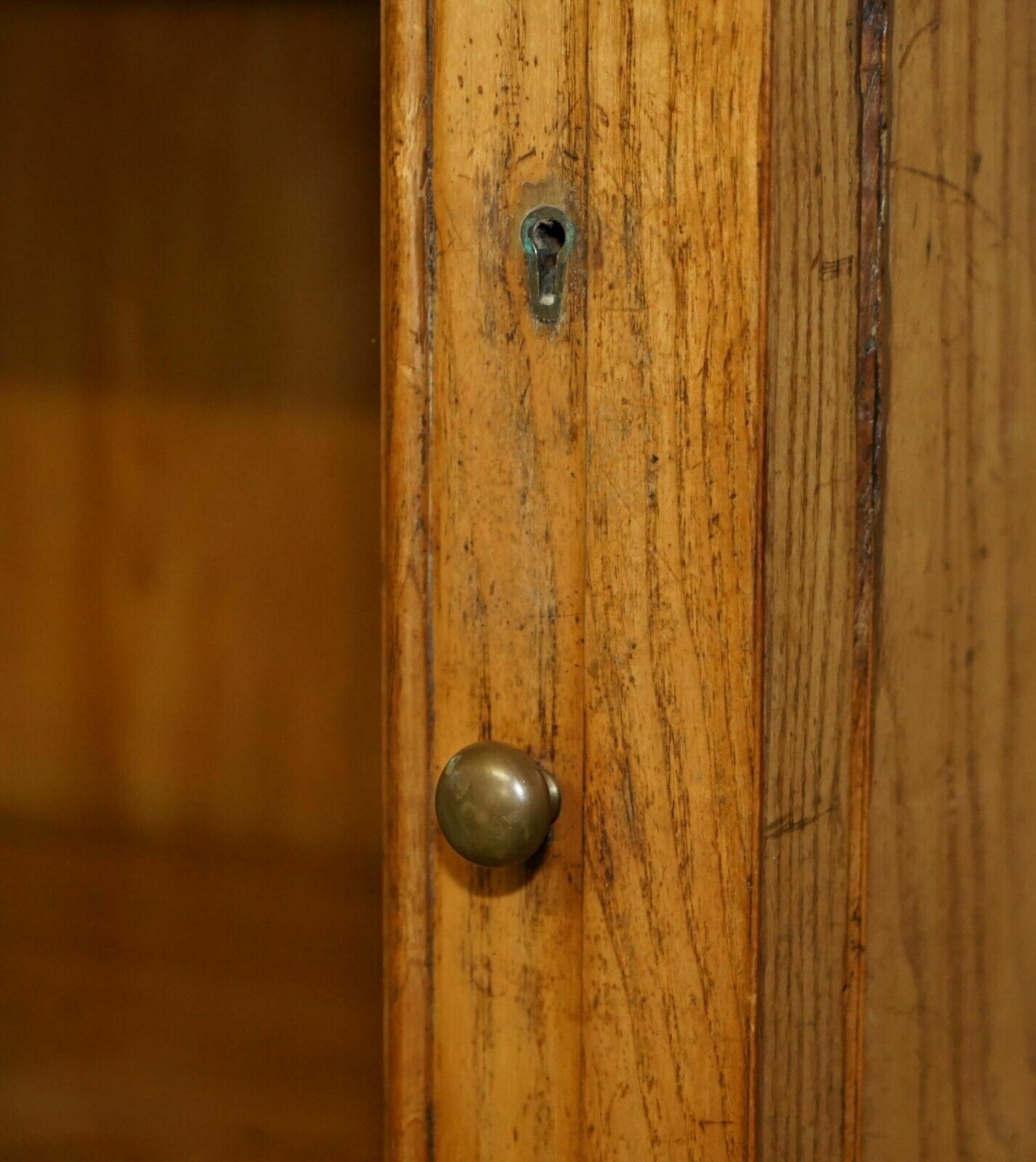 Antique Victorian 1840 A Blain & Son Liverpool Pollard Oak Bookcase Cupboard photo buy
