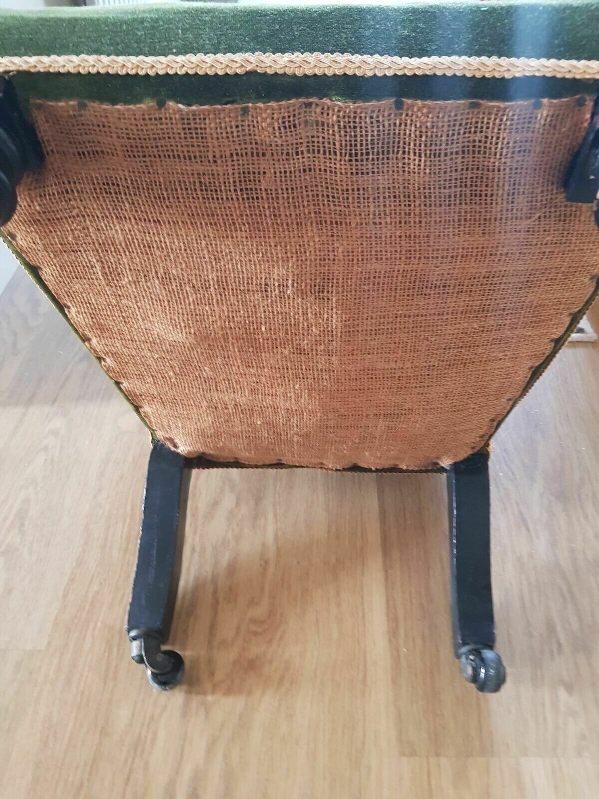 425.0 Stunning Antique Prayer Side Chair In Velvet And Needlework Gillows Style photo