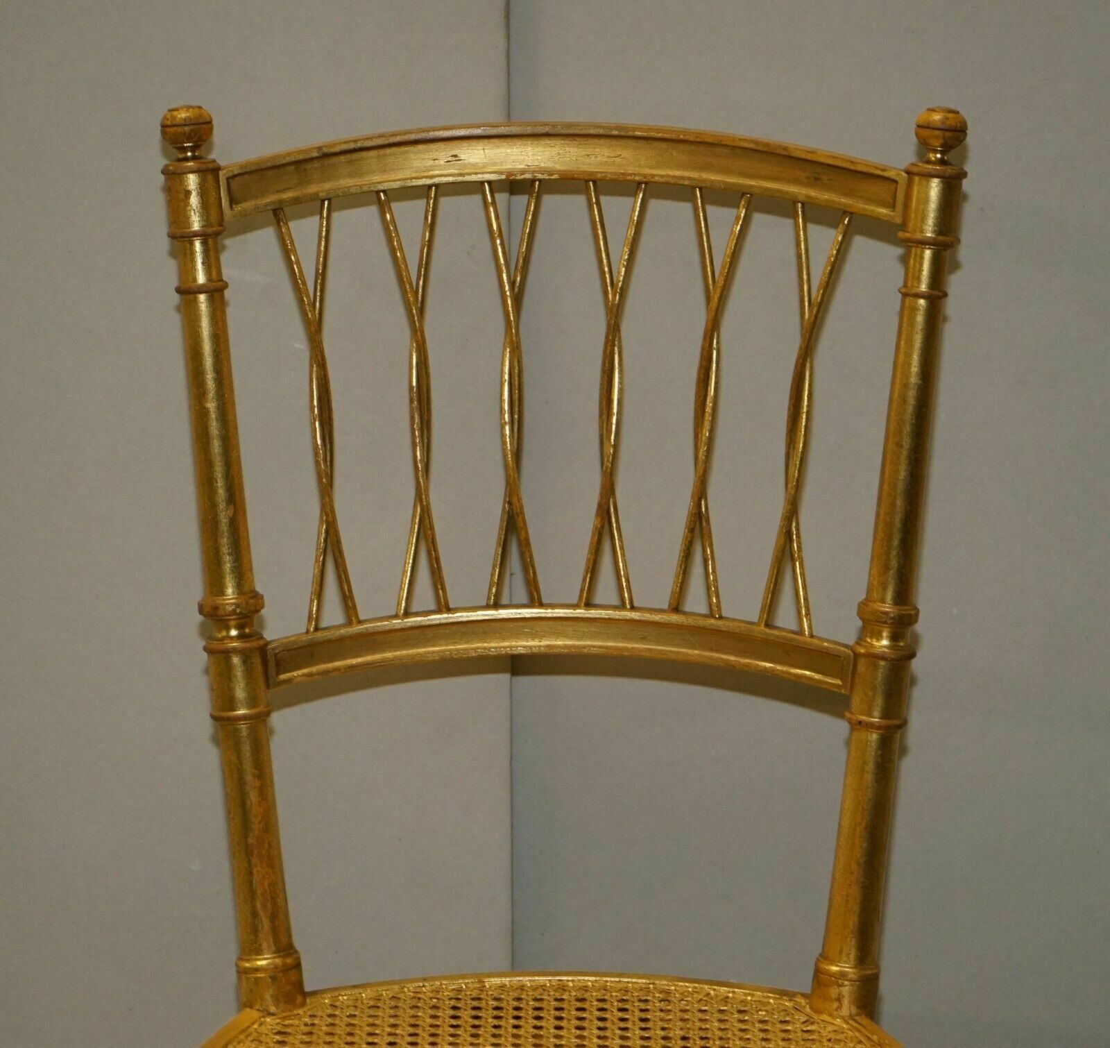 1 Of 30 Antique Lady Diana's Family Spencer House Giltwood Bergere Banque Chairs photo 1950.0
