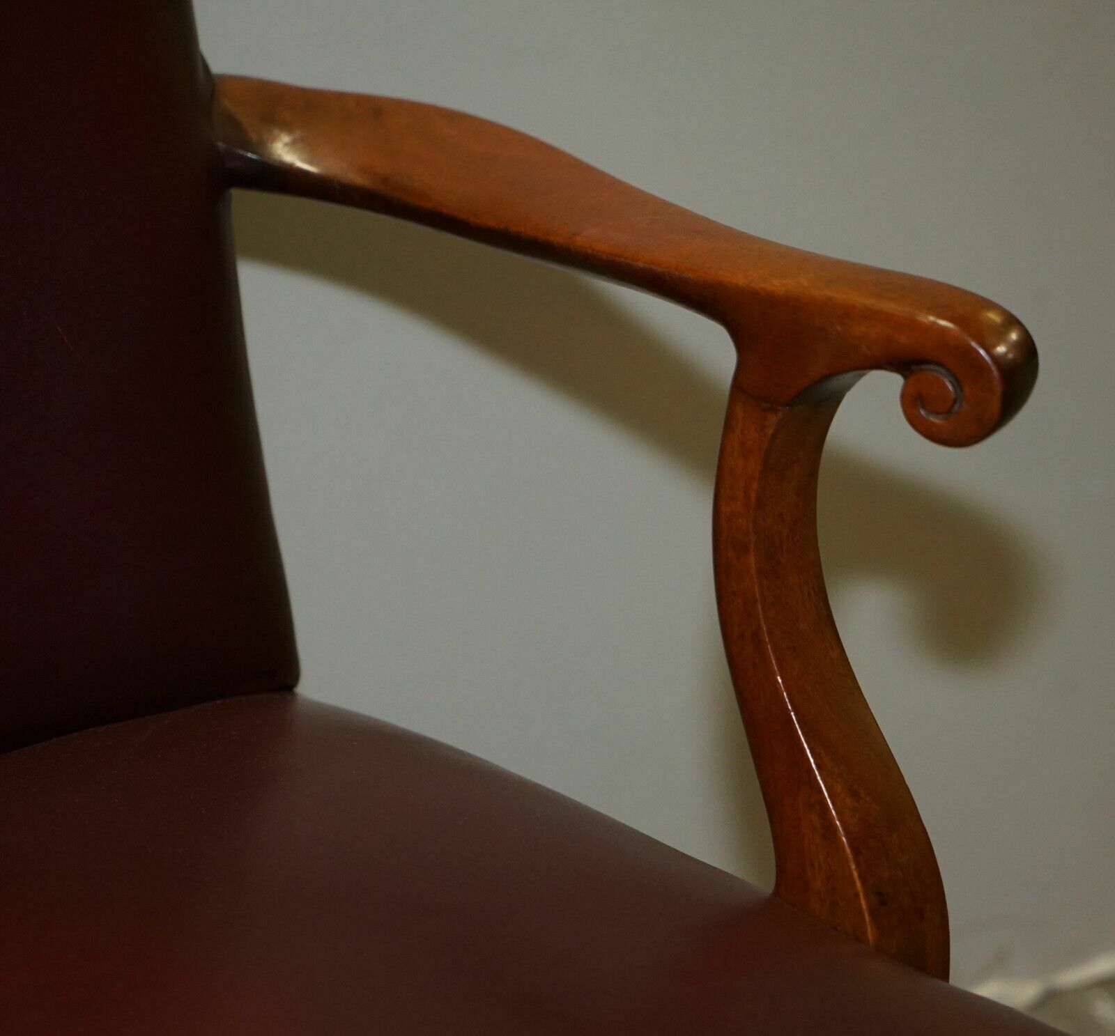 photo for sale Leather Carver Office Chair From Princess Diana's Family Estate Spencer House