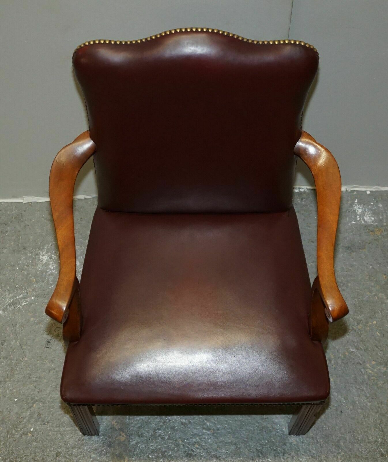 photo vinterior Leather Carver Office Chair From Princess Diana's Family Estate Spencer House