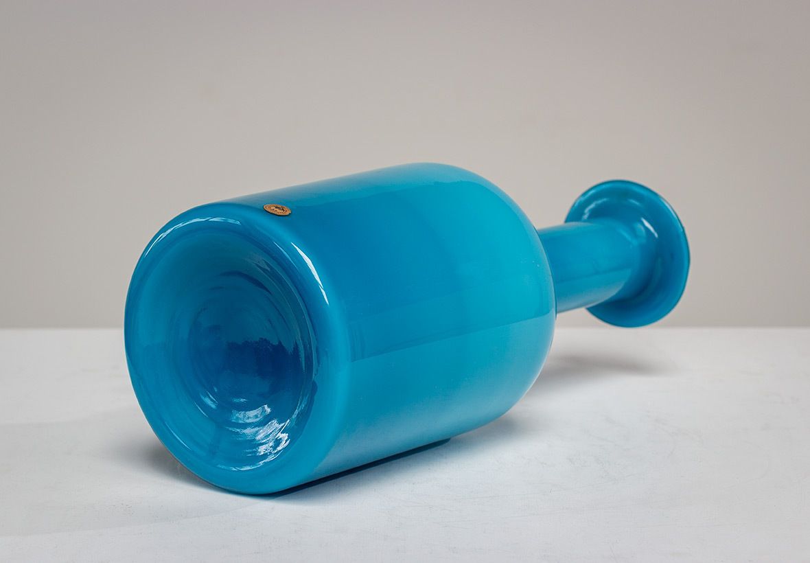Large Blue Gulvvas, Designed By Otto Brauer For Kastrup Holmegaard, 1970 photo 900.0