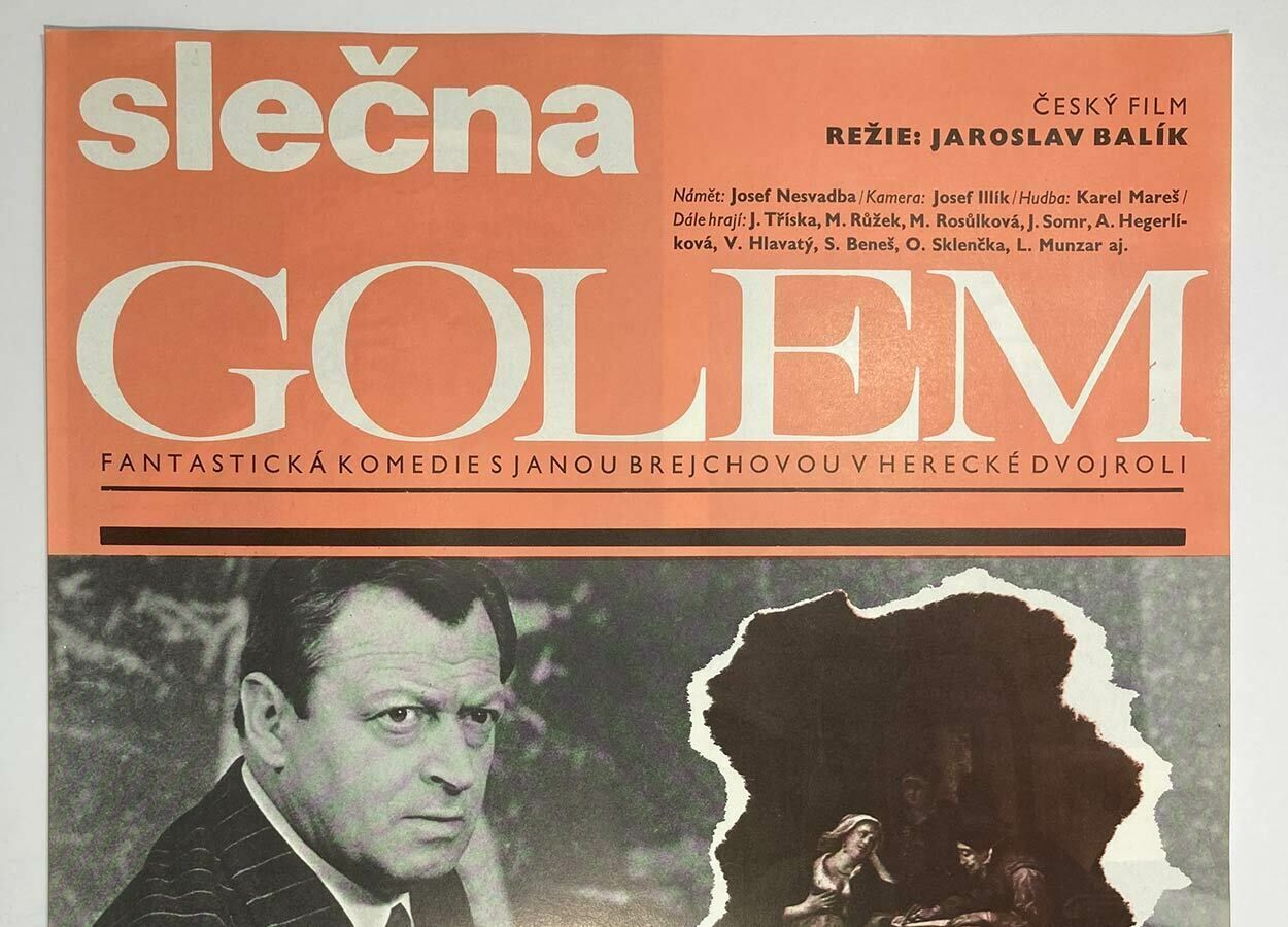 Original Film Poster, Miss Golem 2, Unknown Artist, 1972, Genuine Czech Vintage Print photo for sale