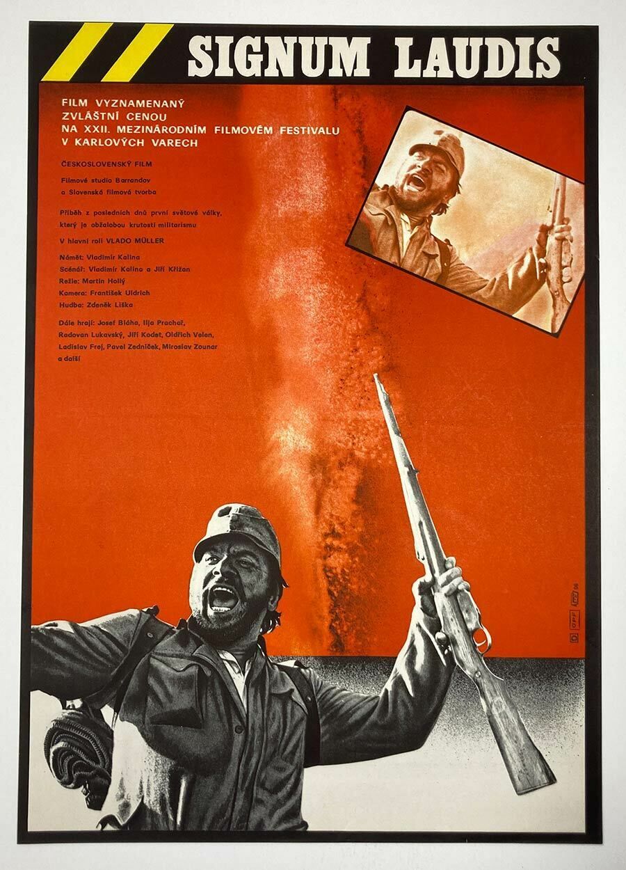 Original Film Poster, Signum Laudis, Unknown Artist, 1980, Genuine Czech Vintage Print