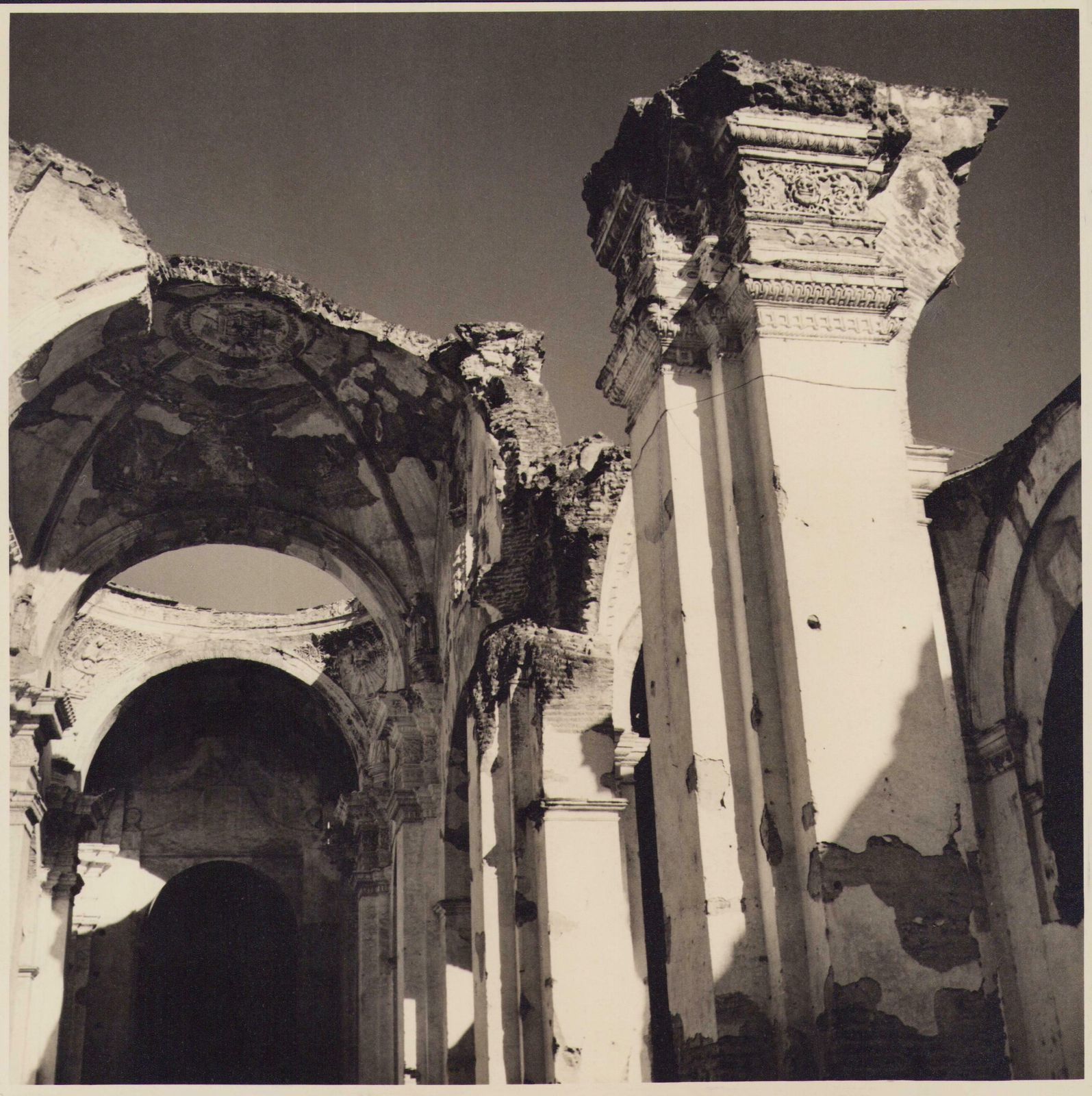 Hanna Seidel Guatemala, Cathedral, Black And White Photograph, Circa 1960s,