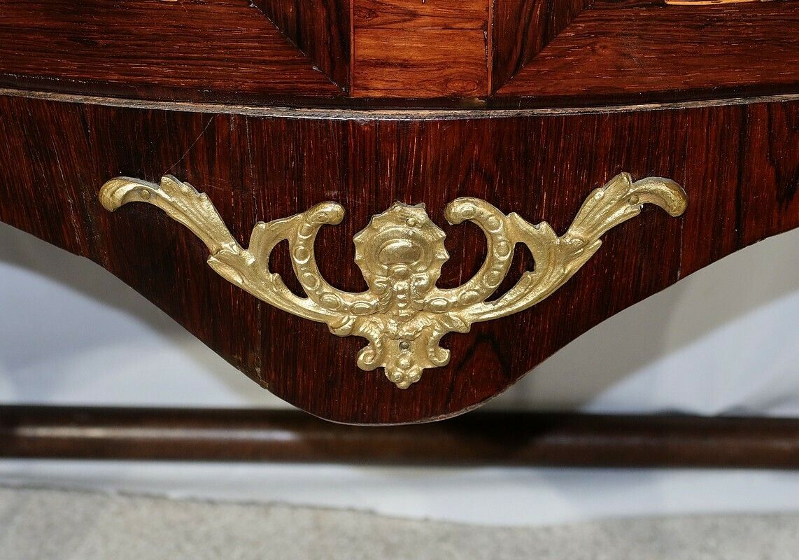 Furniture Small Tomb Commode In Precious Wood, Louis XIV / Louis XV Transition – 18th Century photo