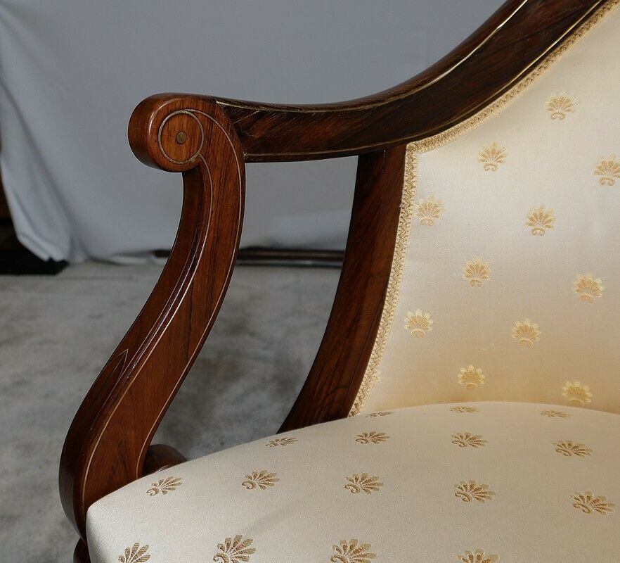 Furniture Pair Of Bergeres In Rosewood, Charles X Period, Early 19th Century photo