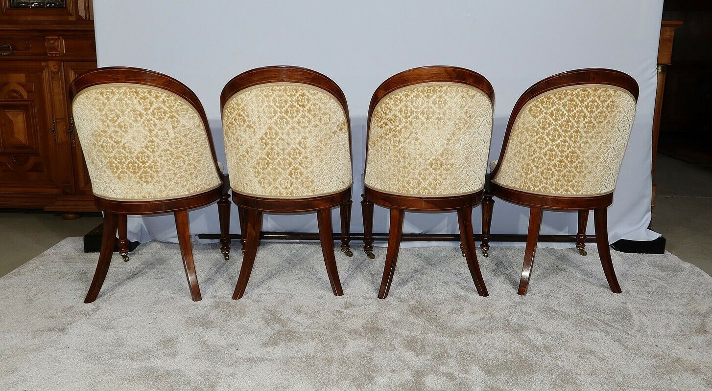 Set Of 4 Rosewood Chairs, Charles X Period   Early 19th Century photo vinterior