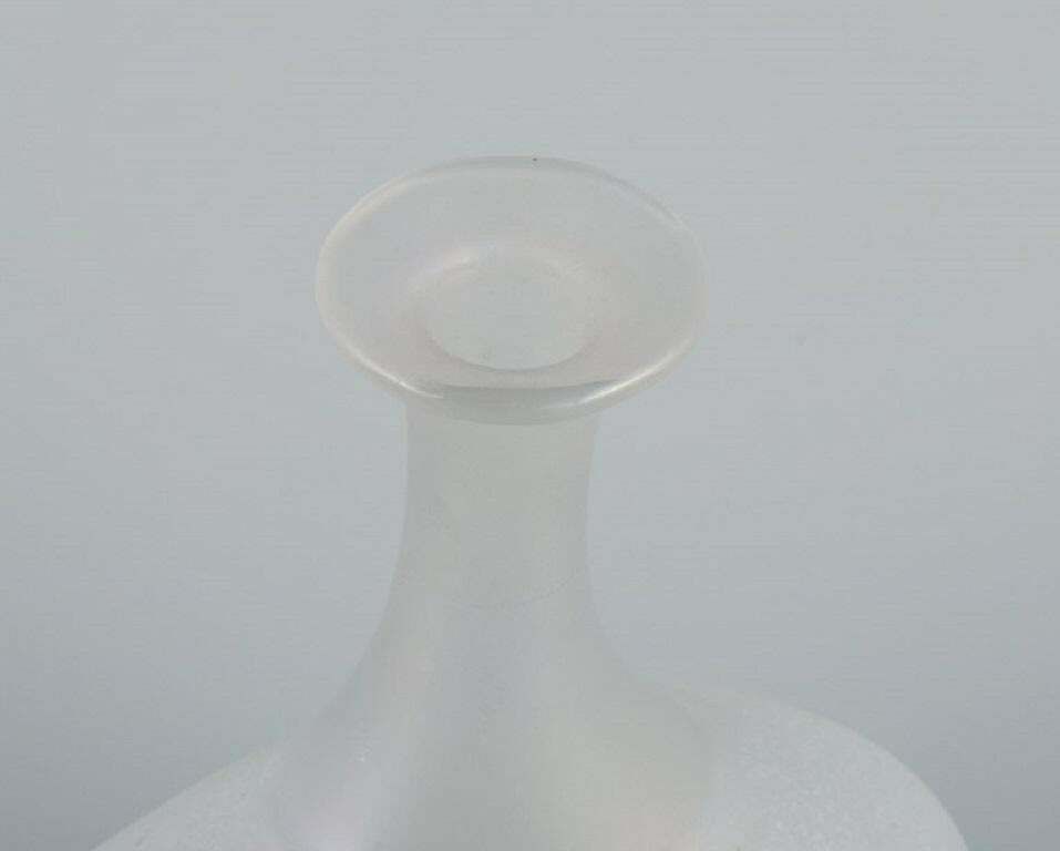 Bertel Vallien For Kosta Boda. Vase / Bottle With Blue Tones In Art Glass photo Home Decor