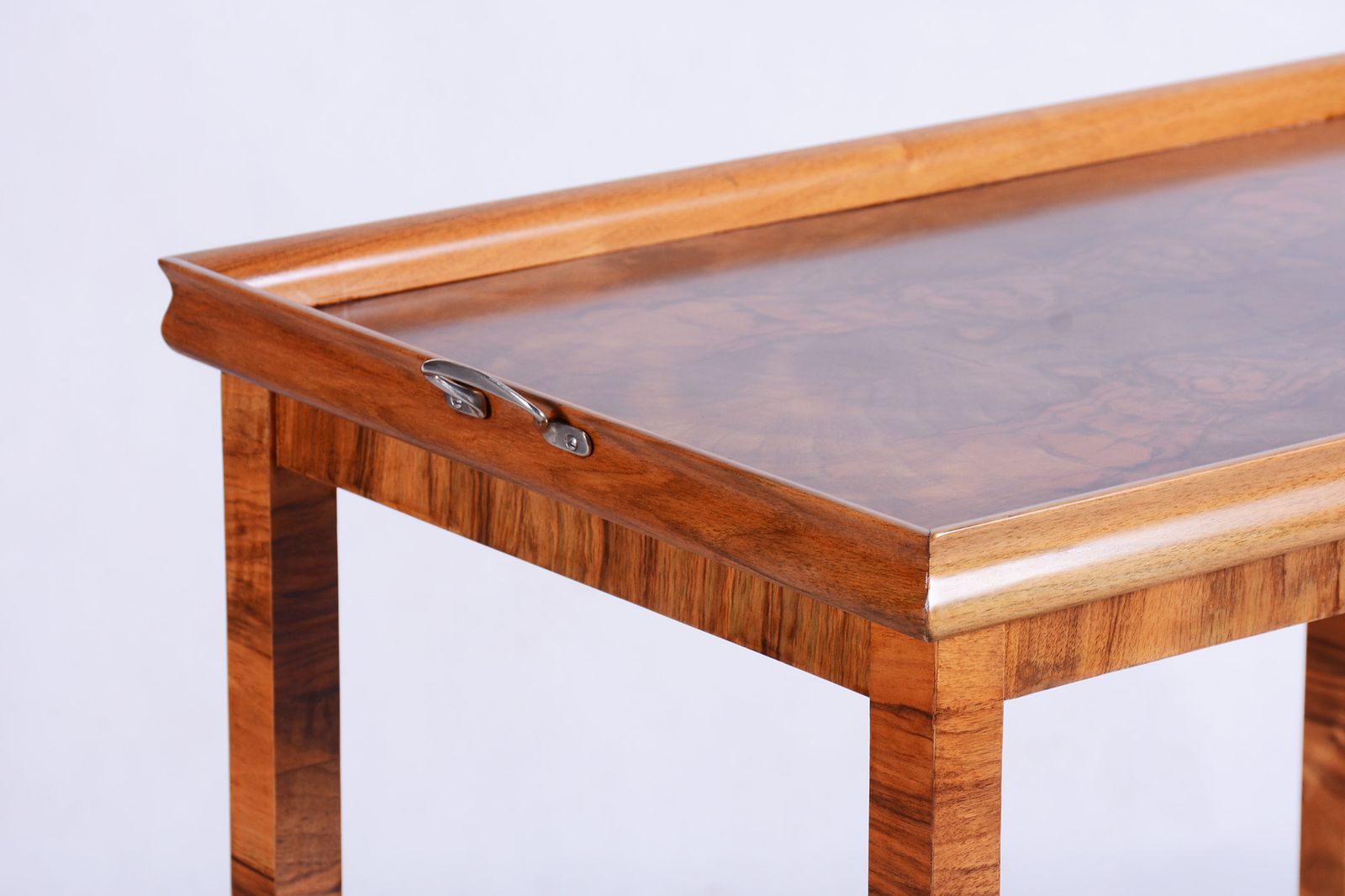 900.0 Restored Art Deco Walnut Trolley, New Polish, Czechia, 1930s photo