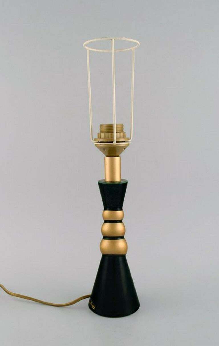 Le Dauphin, France, Two Table Lamps In Glazed Stoneware, 1960s/70s