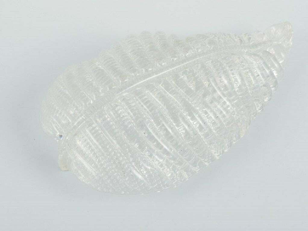 A Set Of Six Art Glass Leaf Shaped Bowls. Finland Approx. 1970s. photo for sale