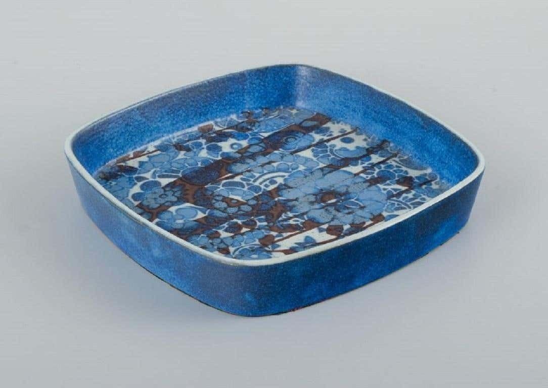 Johanne Gerber For Aluminia, Royal Copenhagen, Dish In Shades Of Blue photo for sale