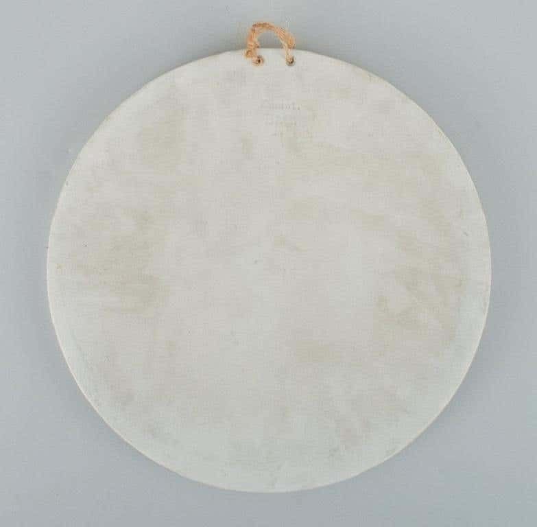 Bing & Grøndahl After Thorvaldsen, Antique Biscuit Wall Plaque With Angels photo vinterior