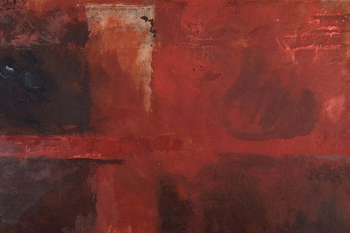 Eddie Westerberg, Swedish Artist, Oil On Canvas, Abstract Composition photo for sale