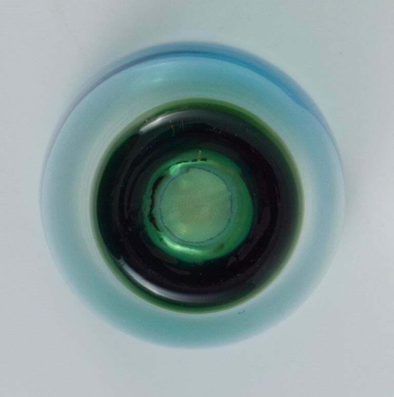 Göran Wärff For Pukeberg. A Set Of 10 Unique Blue Green "Tropico" Shot Glasses. photo 598.0