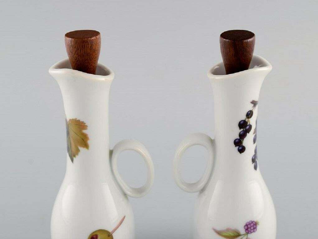 Royal Worcester, England. Evesham Oil / Vinegar Set In Porcelain photo furniture