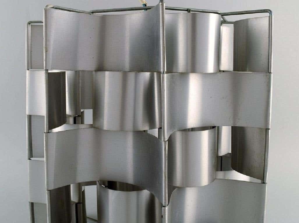 Max Sauze, French Designer, Aluminum Pendant, 1980s photo vinterior