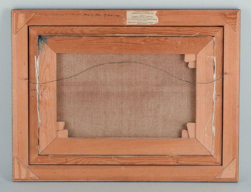 Carl Johansson Listed Swedish Artist  Abstract Composition Oil On Canvas photo 597.0