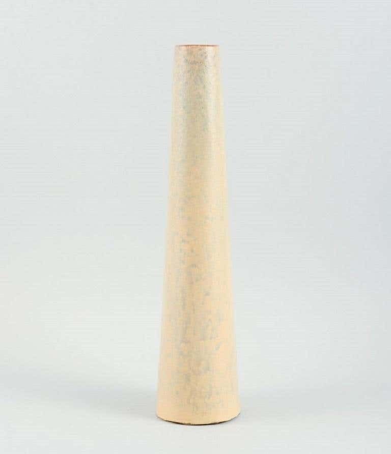 Marcello Fantoni, Italy, Ceramic Vase In Yellow Glaze, 1960s photo 1195.0