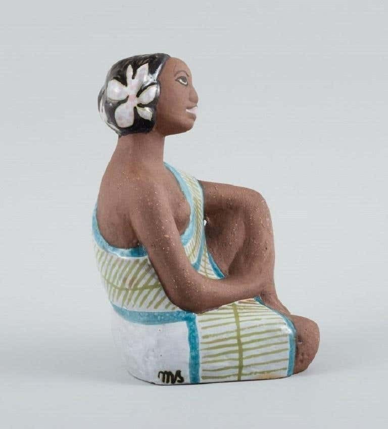 Mari Simmulson For Upsala Ekeby. Rare Ceramic Figure Of A Tahitian Woman. photo Home Decor