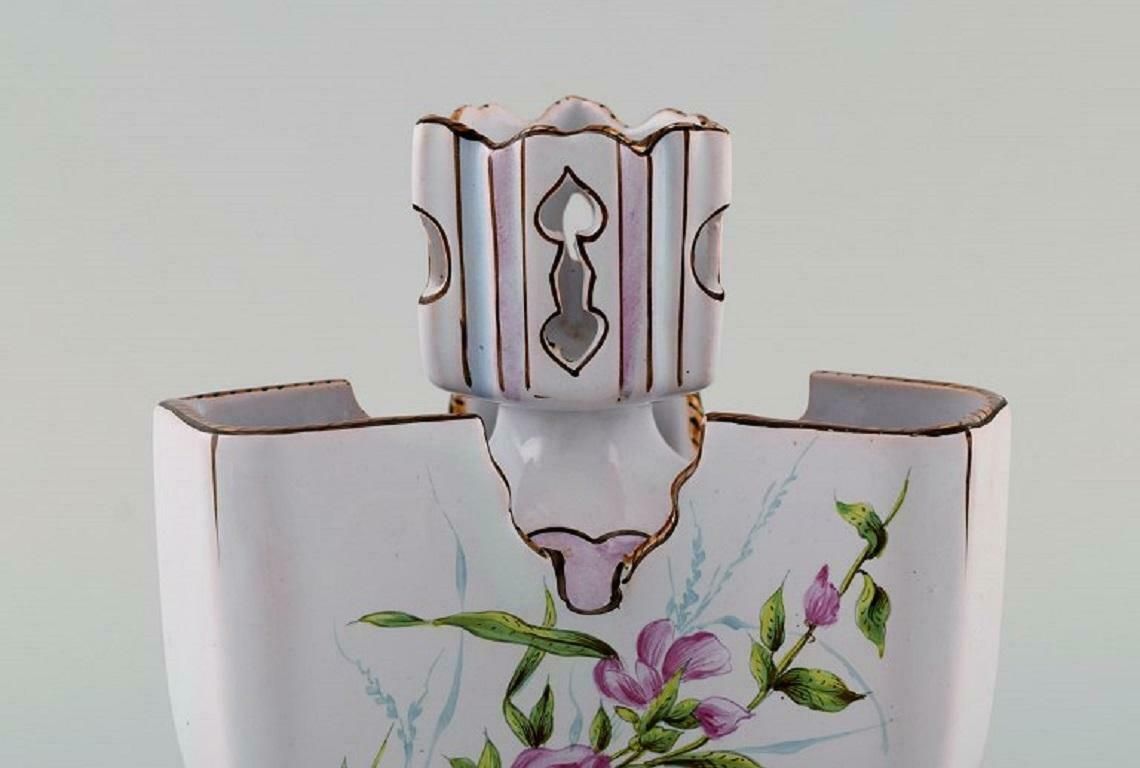 Emile Gallé For St. Clement, Nancy. Antique Flower/Herb Pot In Faience photo 768.0