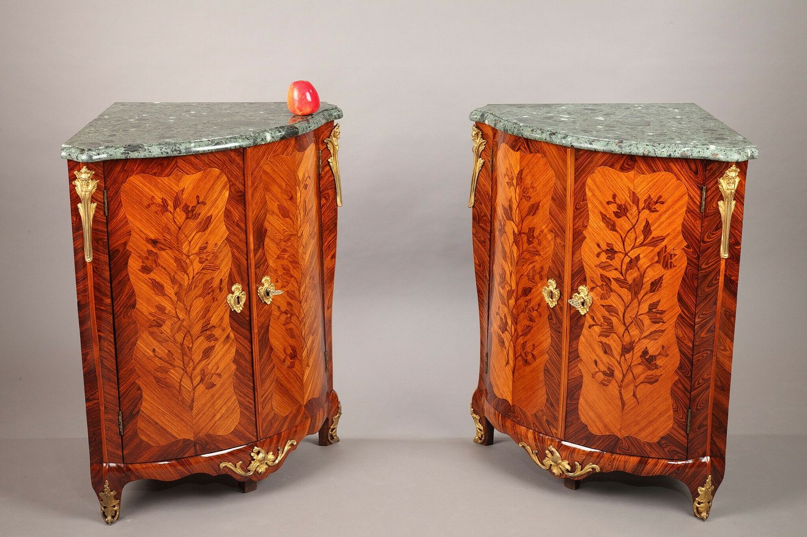 Pair Of Louis XV Corner Tables Stamped Jean Lapie, 18th Century photo vinterior
