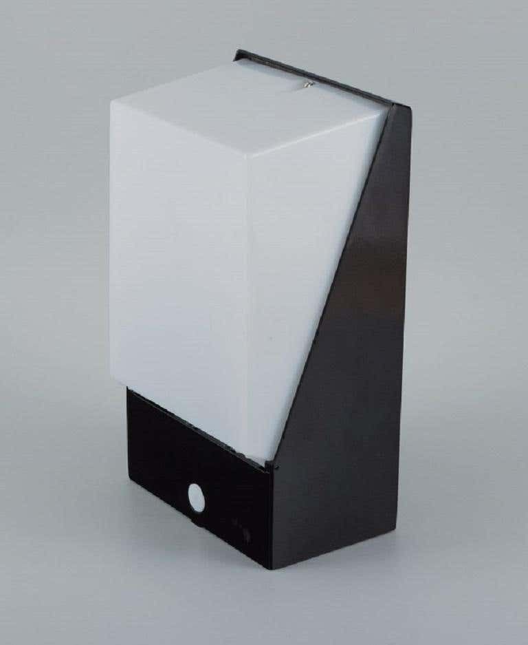 Thorn Preinet, England, Pair Of Wall Lamps, Black Metal And Acrylic Shades photo furniture