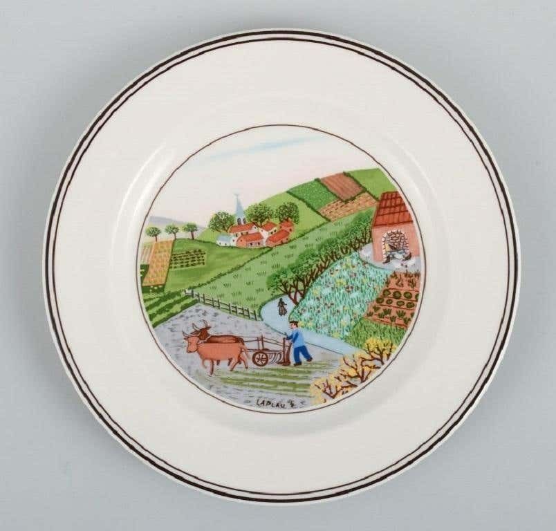 Villeroy & Boch, Design Gérard Laplau, Set Of Six Porcelain Plates photo furniture