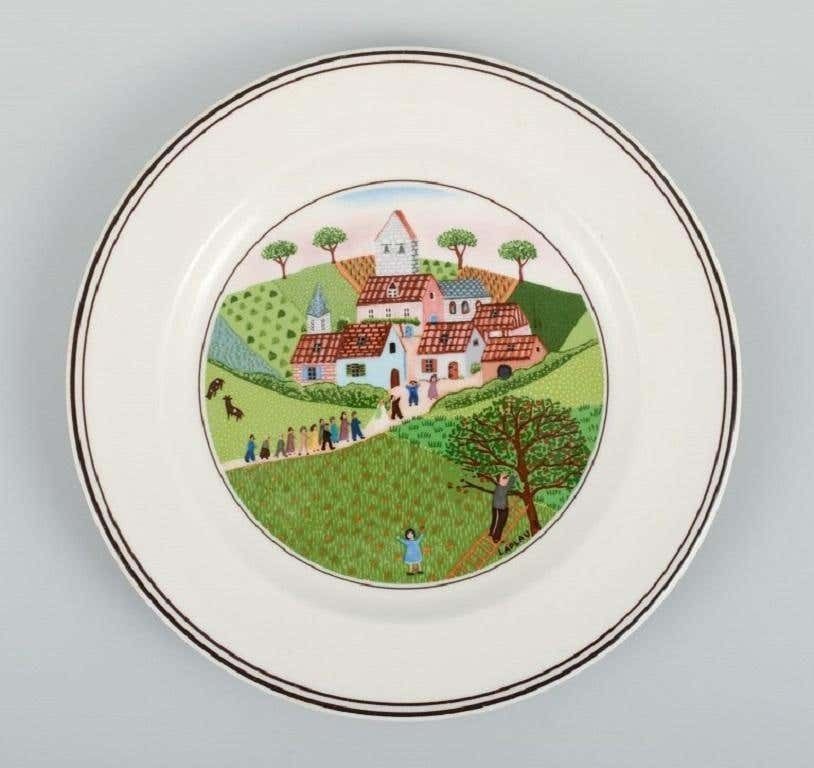 Villeroy & Boch, Design Gérard Laplau, Set Of Six Porcelain Plates photo buy