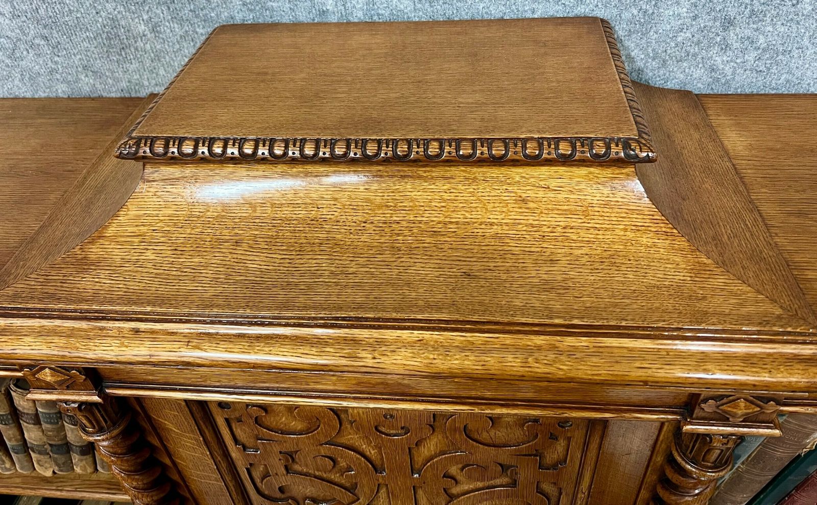 Pair Of Richard Bridgens Oak Open Bookcases photo vintage