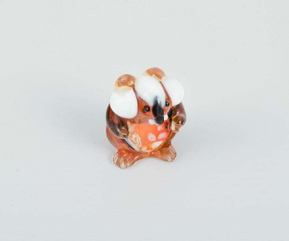 Murano, Italy. A Collection Of Six Miniature Glass Figurines Of Animals photo vinterior