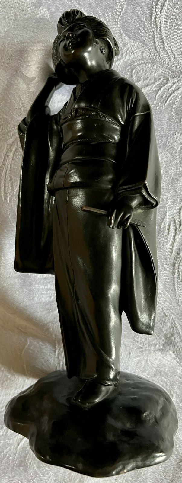 Antique Meiji Period Bronze Geisha Girl Figure photo 825.0