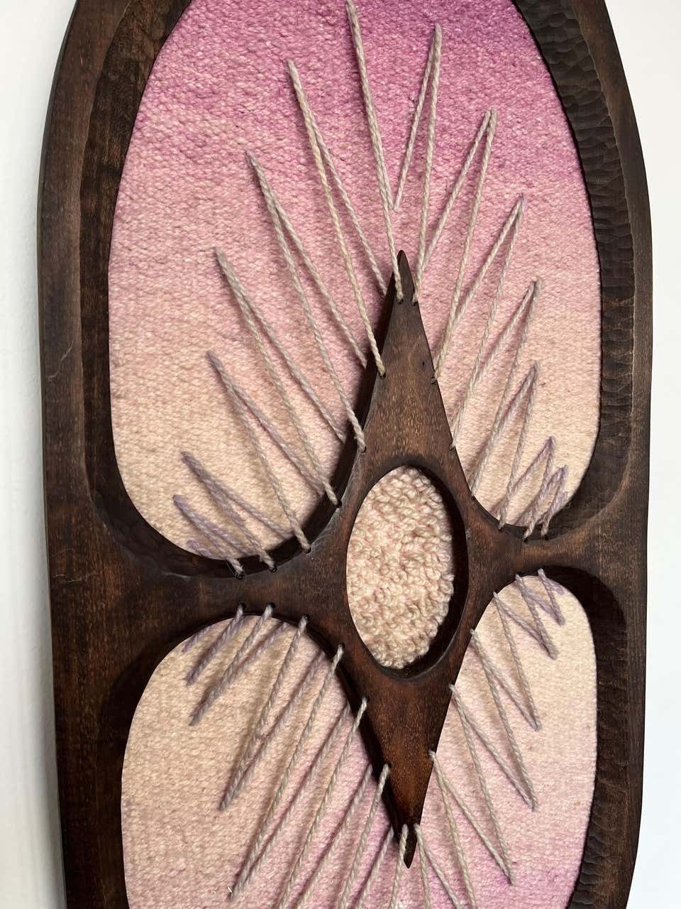 Organic Wall Wood And Wool Tapestry By Rozinkova   1970s/Czechoslovakia photo for sale