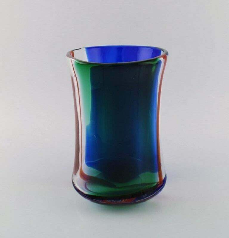 Erik Höglund For Kosta Boda, Unique "Chribska" Vase In Art Glass photo Home Decor
