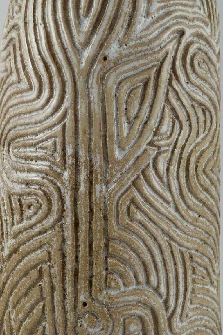 Christina Muff, Danish Contemporary Ceramicist. Unique Hand Carved Vase photo 1101.0