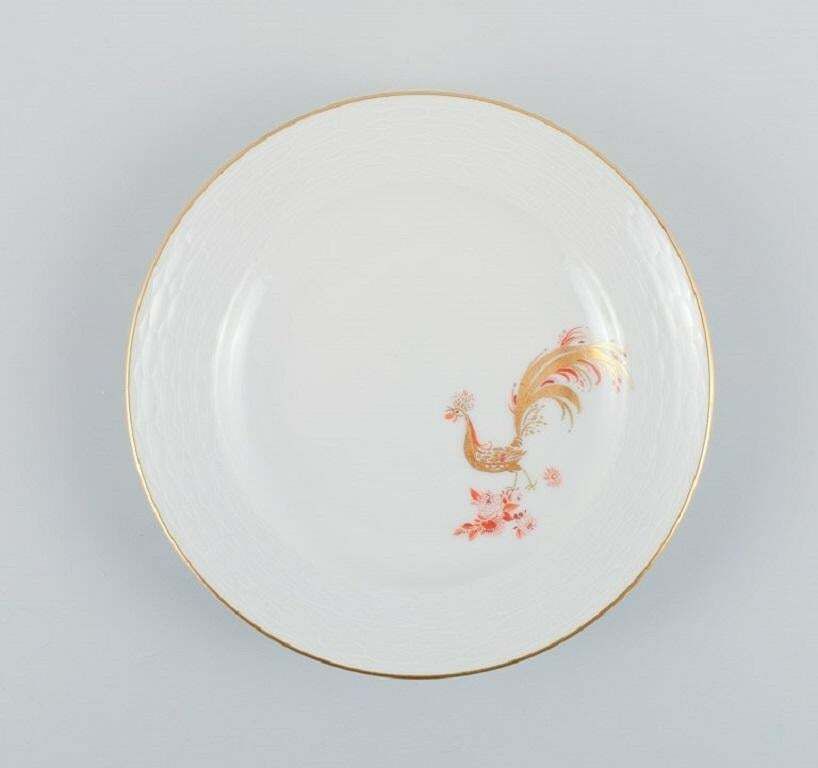 Two Rare Art Deco Meissen Plates With Hand Painted Peacocks And Gold Decoration photo furniture