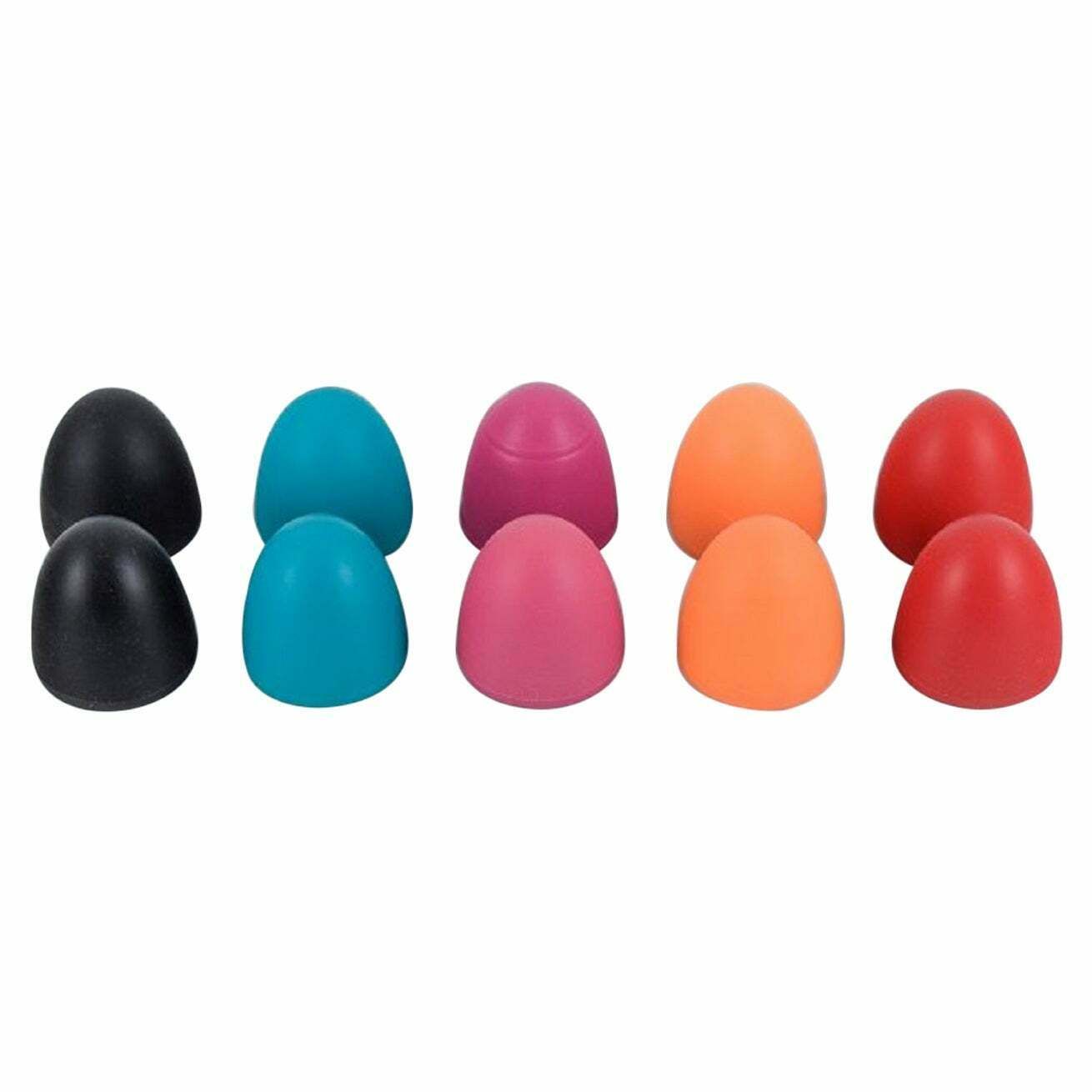 Verner Panton For Menu, Ten Egg Cups In Different Colours, Made Of Rubber