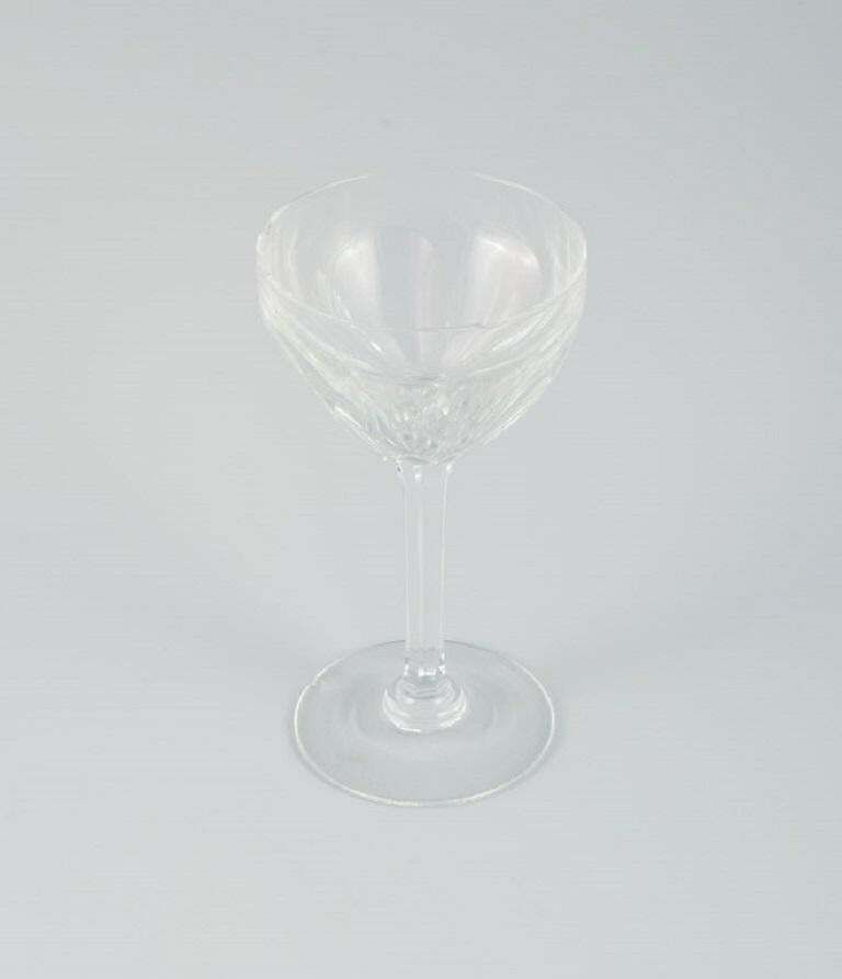 Baccarat, France, Ten Art Deco Crystal Glasses In Clear Glass photo 257.0