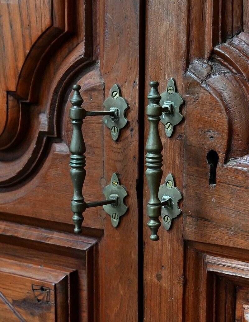 photo for sale Rare Indian Teak Doors, Louis XIV Style, Pondichery, 19th Century